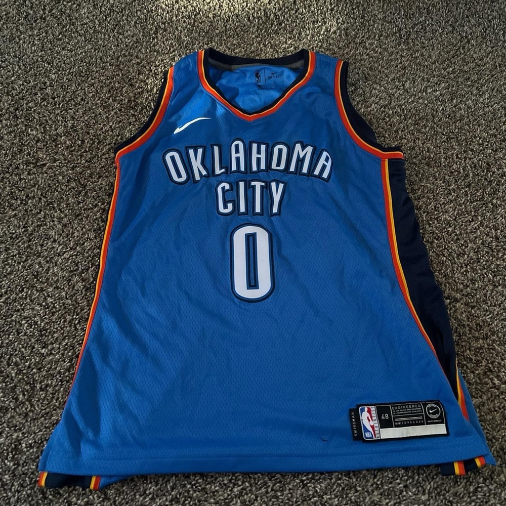 Nike Oklahoma City jersey. Westbrook 0. Never worn. Size XL